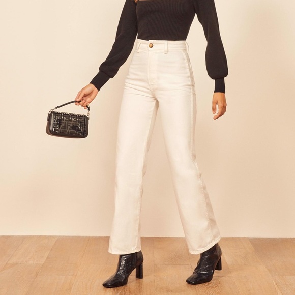 Reformation Marine Jean in Ivory - Picture 1 of 4